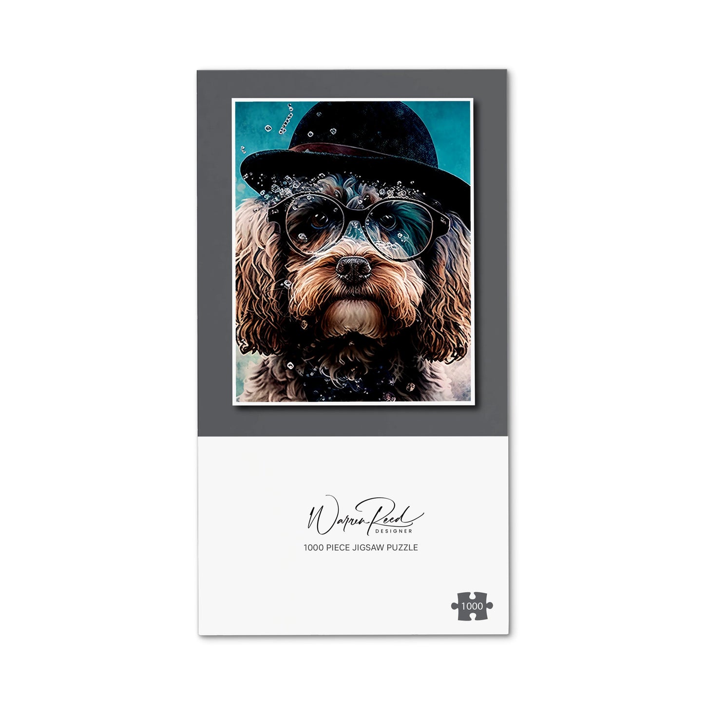 Cockapoo Dog Splashart Jigsaw Puzzle