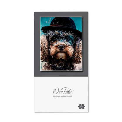 Cockapoo Dog Splashart Jigsaw Puzzle