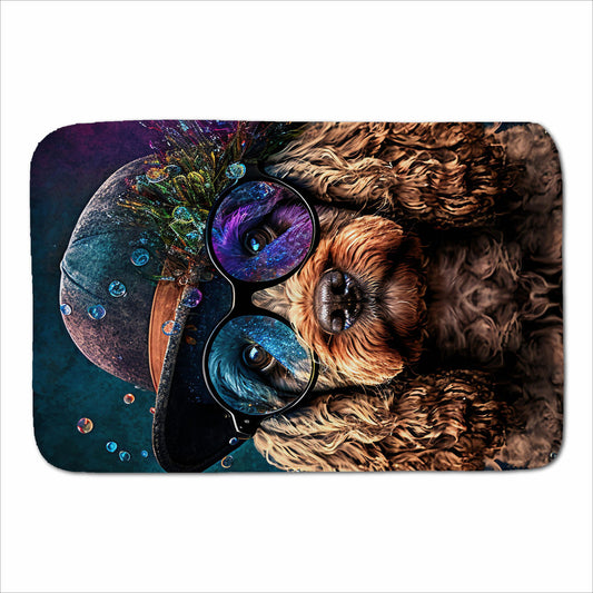 Cockapoo Dog Face Splashart Sherpa Blanket