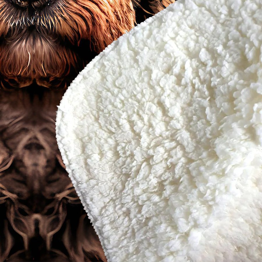 Cockapoo Dog Face Splashart Sherpa Blanket