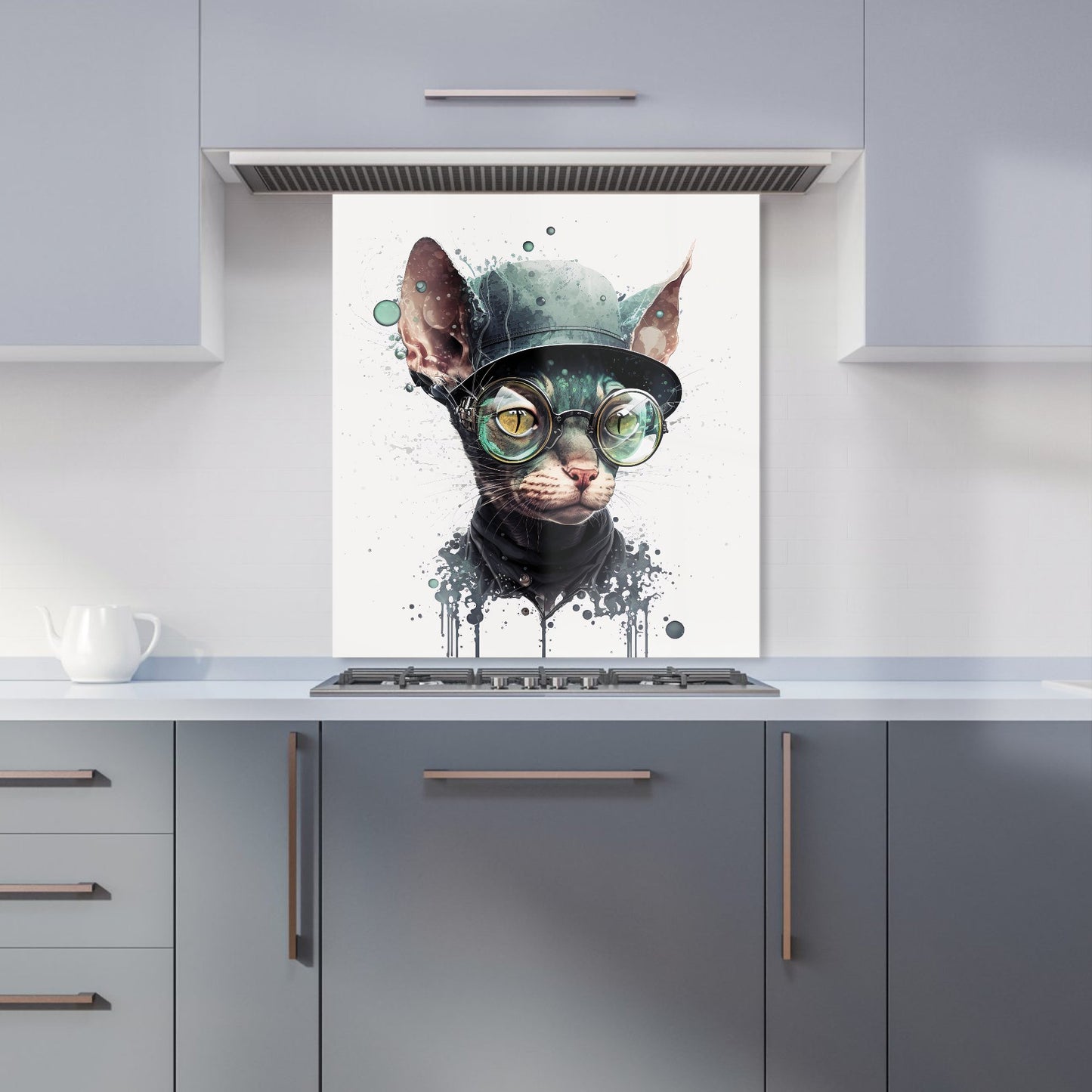 Cornish Rex Cat Splashart Kitchen Splashback