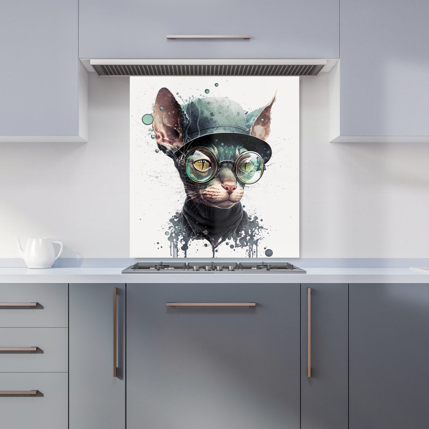 Cornish Rex Cat Splashart Kitchen Splashback