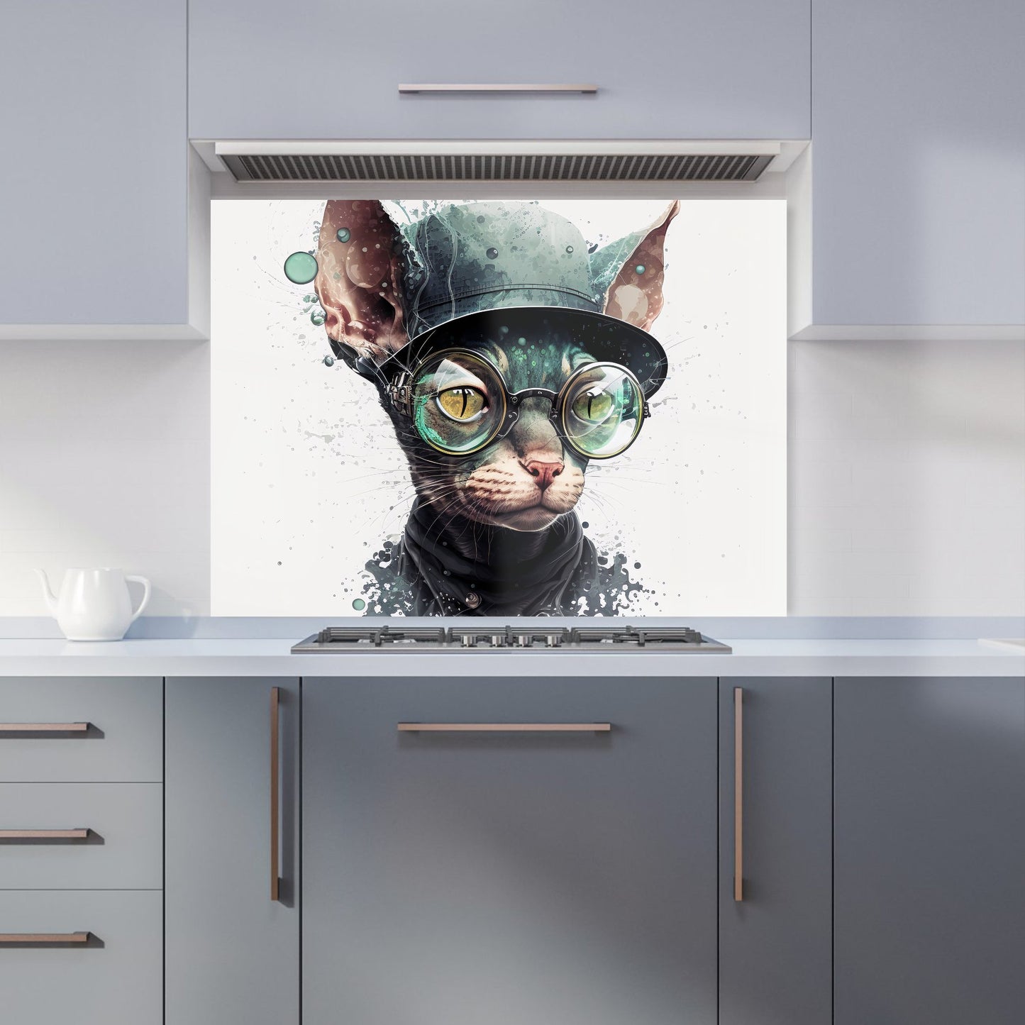 Cornish Rex Cat Splashart Kitchen Splashback
