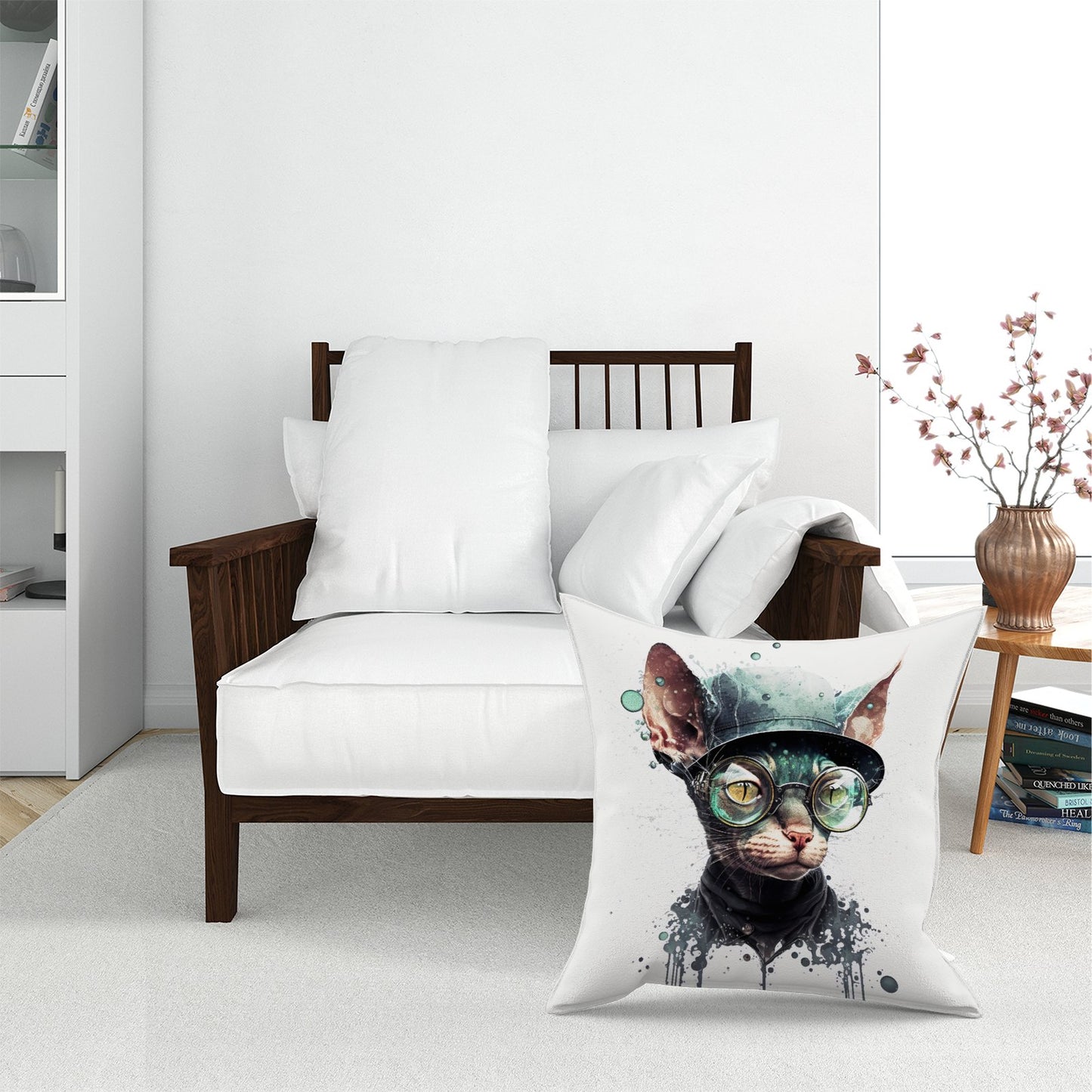 Cornish Rex Cat Splashart Pet Bed