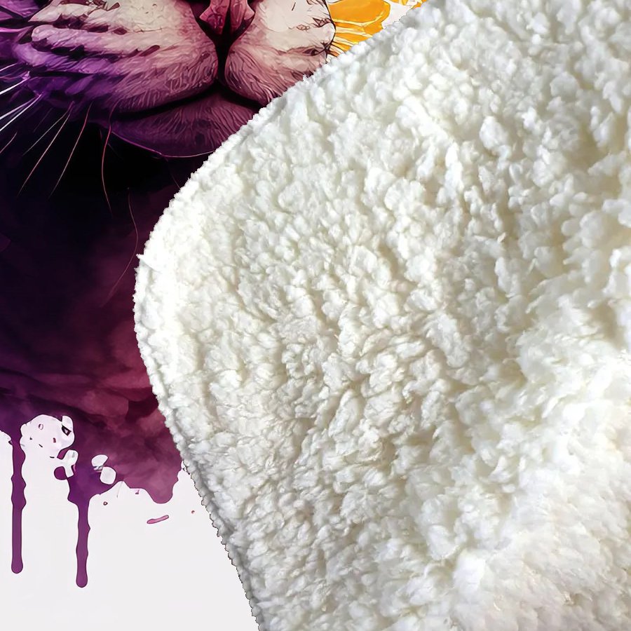 Cornish Rex With Glasses Splashart Sherpa Blanket