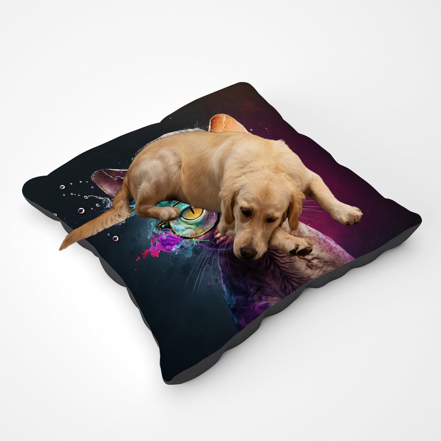Devon Rex Cat With Hat Splashart Pet Bed