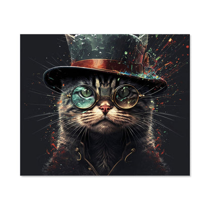Cat With Glasses Splashart Kitchen Splashback