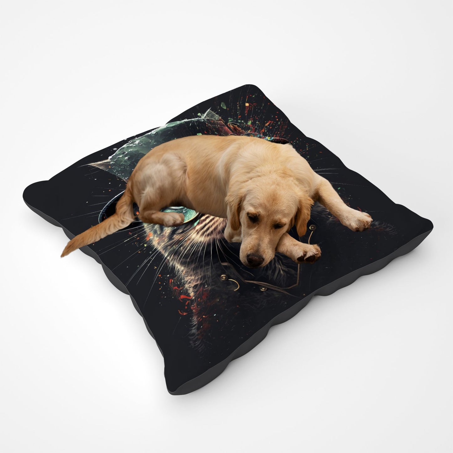 Cat With Glasses Splashart Pet Bed