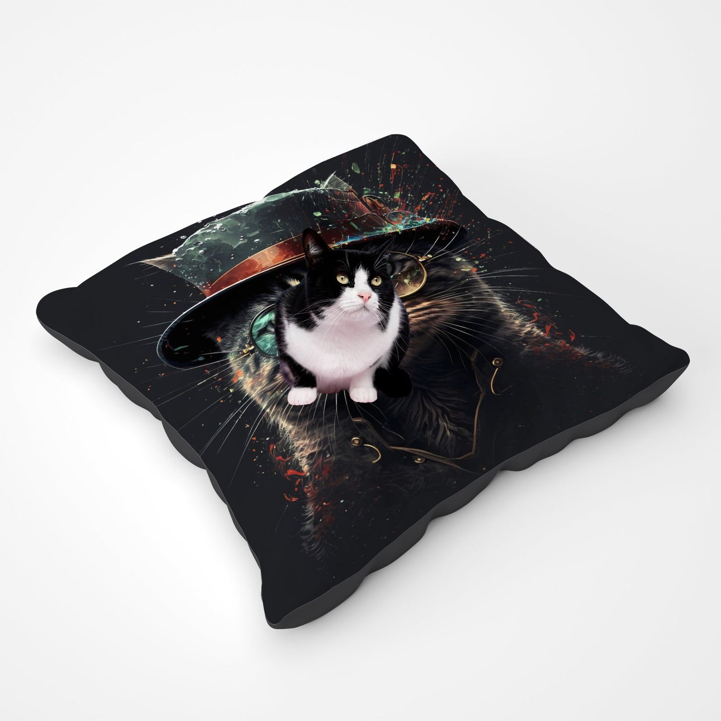 Cat With Glasses Splashart Pet Bed