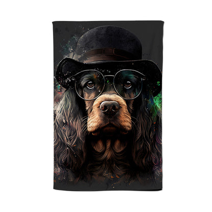 English Cocker Spaniel Splashart Tea Towel