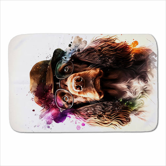 English Cocker Spaniel Splashart Sherpa Blanket
