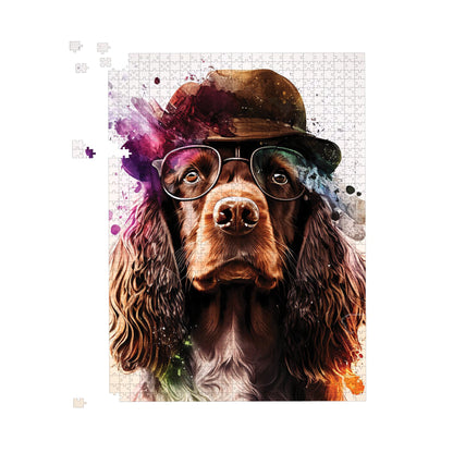 English Cocker Spaniel Splashart Jigsaw Puzzle
