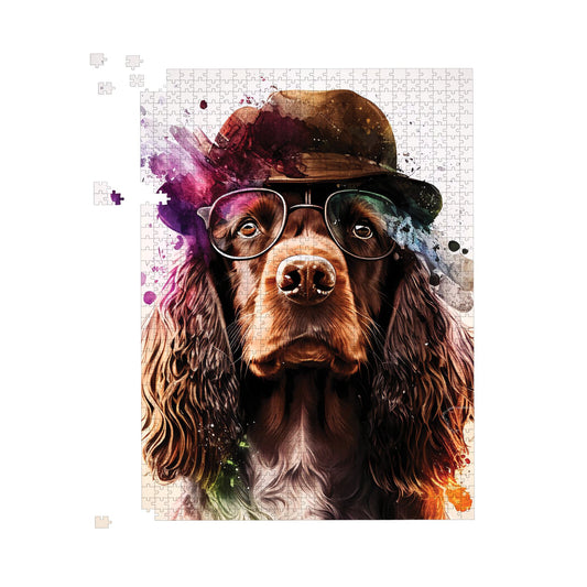 English Cocker Spaniel Splashart Jigsaw Puzzle