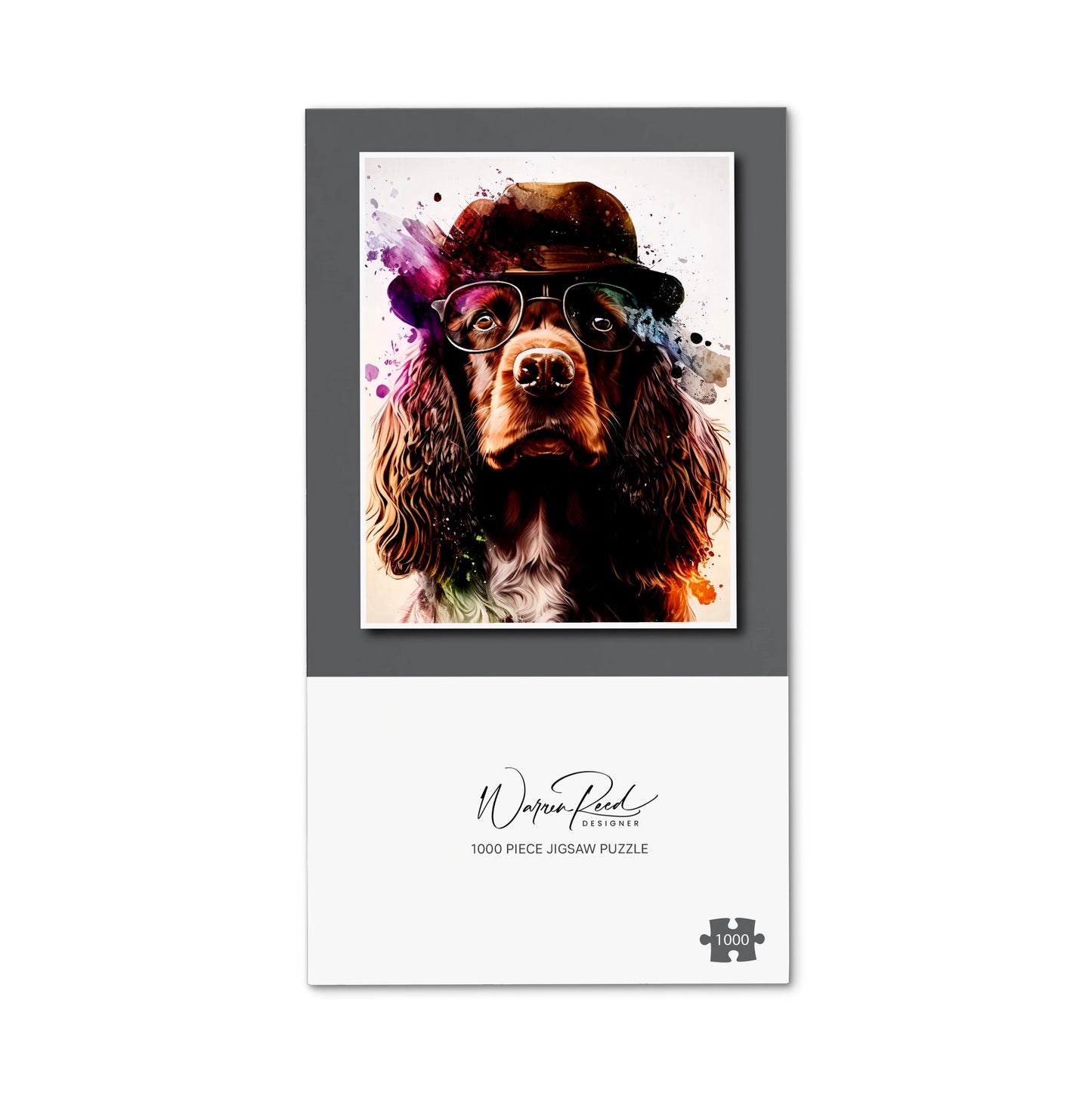 English Cocker Spaniel Splashart Jigsaw Puzzle