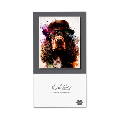 English Cocker Spaniel Splashart Jigsaw Puzzle