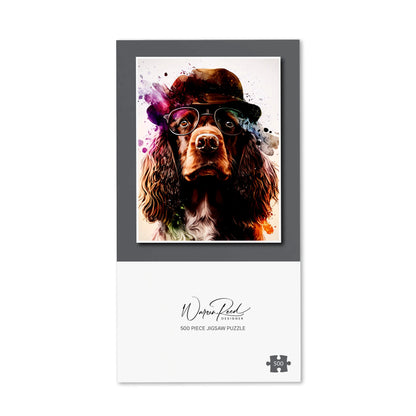 English Cocker Spaniel Splashart Jigsaw Puzzle
