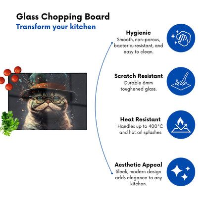 Shorthair Cat Splashart Chopping Board
