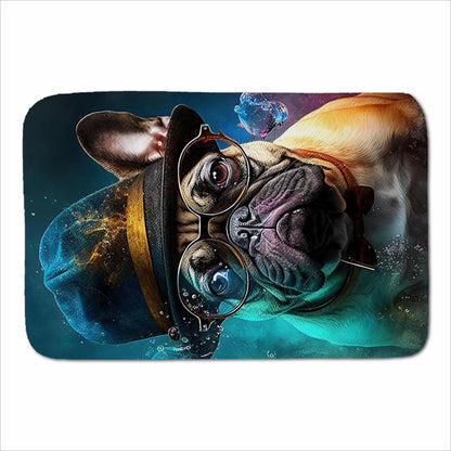 French Bulldog Splashart Sherpa Blanket