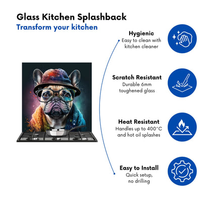 French Bulldog Dog Splashart Kitchen Splashback