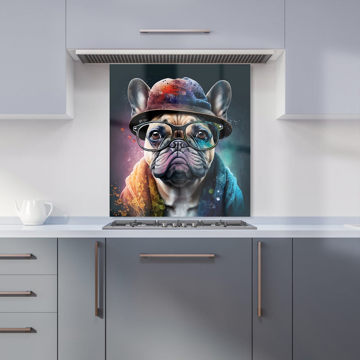French Bulldog Dog Splashart Kitchen Splashback