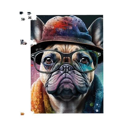 French Bulldog Dog Splashart Jigsaw Puzzle