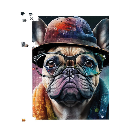 French Bulldog Dog Splashart Jigsaw Puzzle