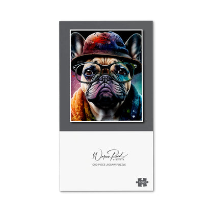 French Bulldog Dog Splashart Jigsaw Puzzle