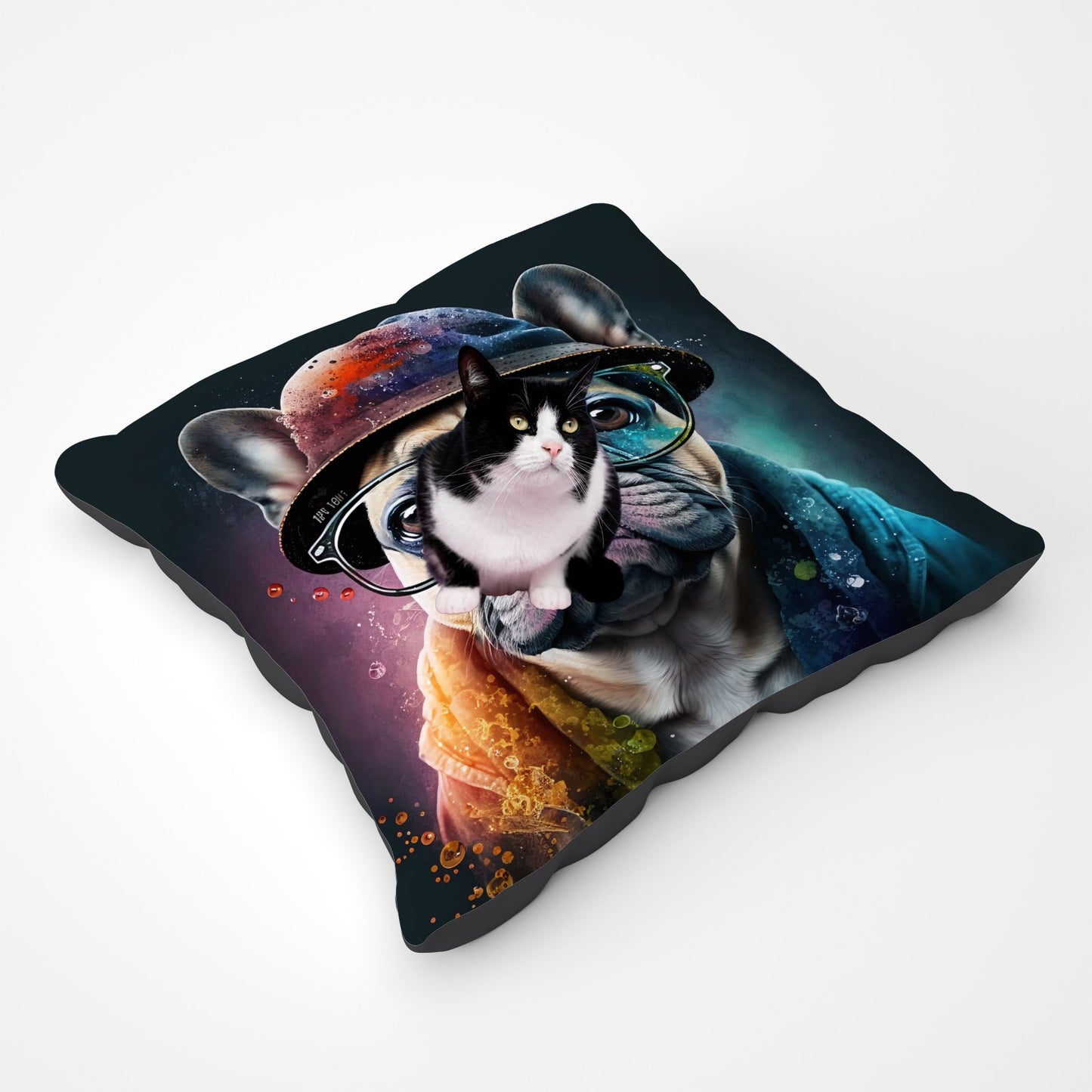 French Bulldog Dog Splashart Pet Bed