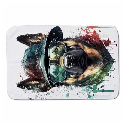 German Shepherd Splashart Sherpa Blanket