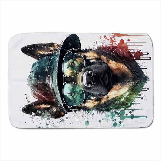 German Shepherd Splashart Sherpa Blanket