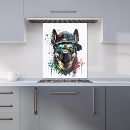German Shepherd Splashart Kitchen Splashback