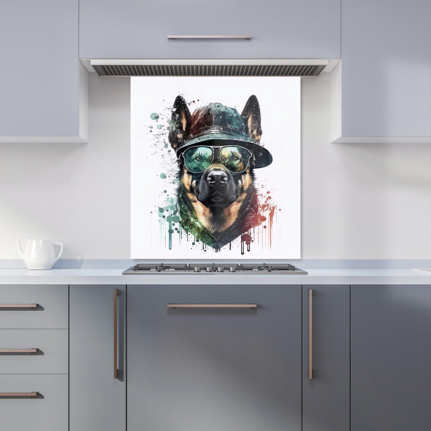 German Shepherd Splashart Kitchen Splashback