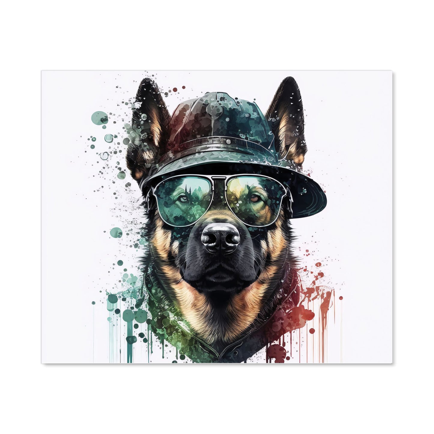 German Shepherd Splashart Kitchen Splashback