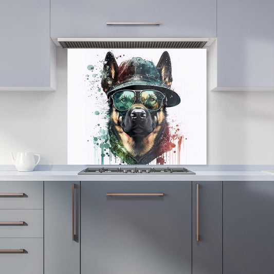 German Shepherd Splashart Kitchen Splashback