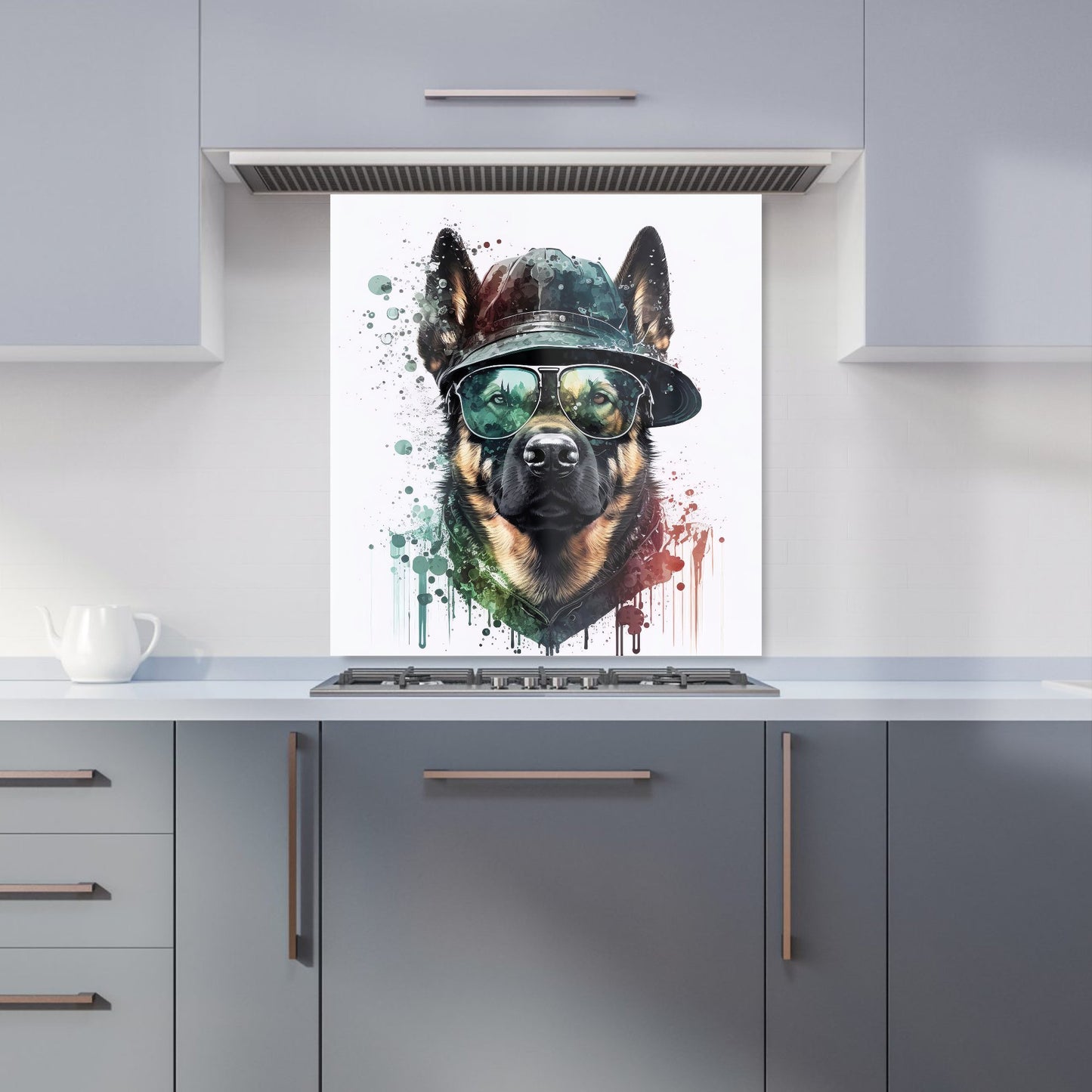 German Shepherd Splashart Kitchen Splashback