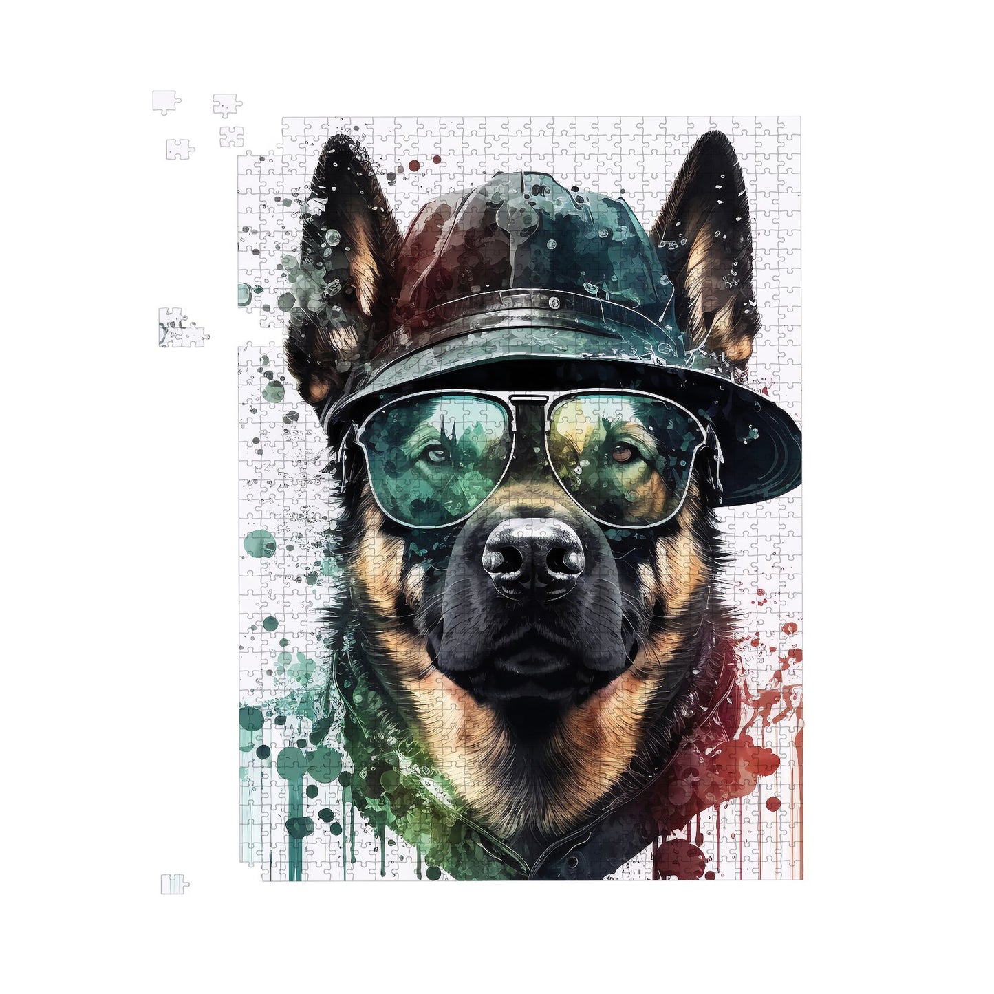 German Shepherd Splashart Jigsaw Puzzle
