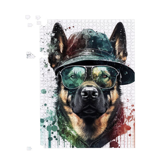 German Shepherd Splashart Jigsaw Puzzle