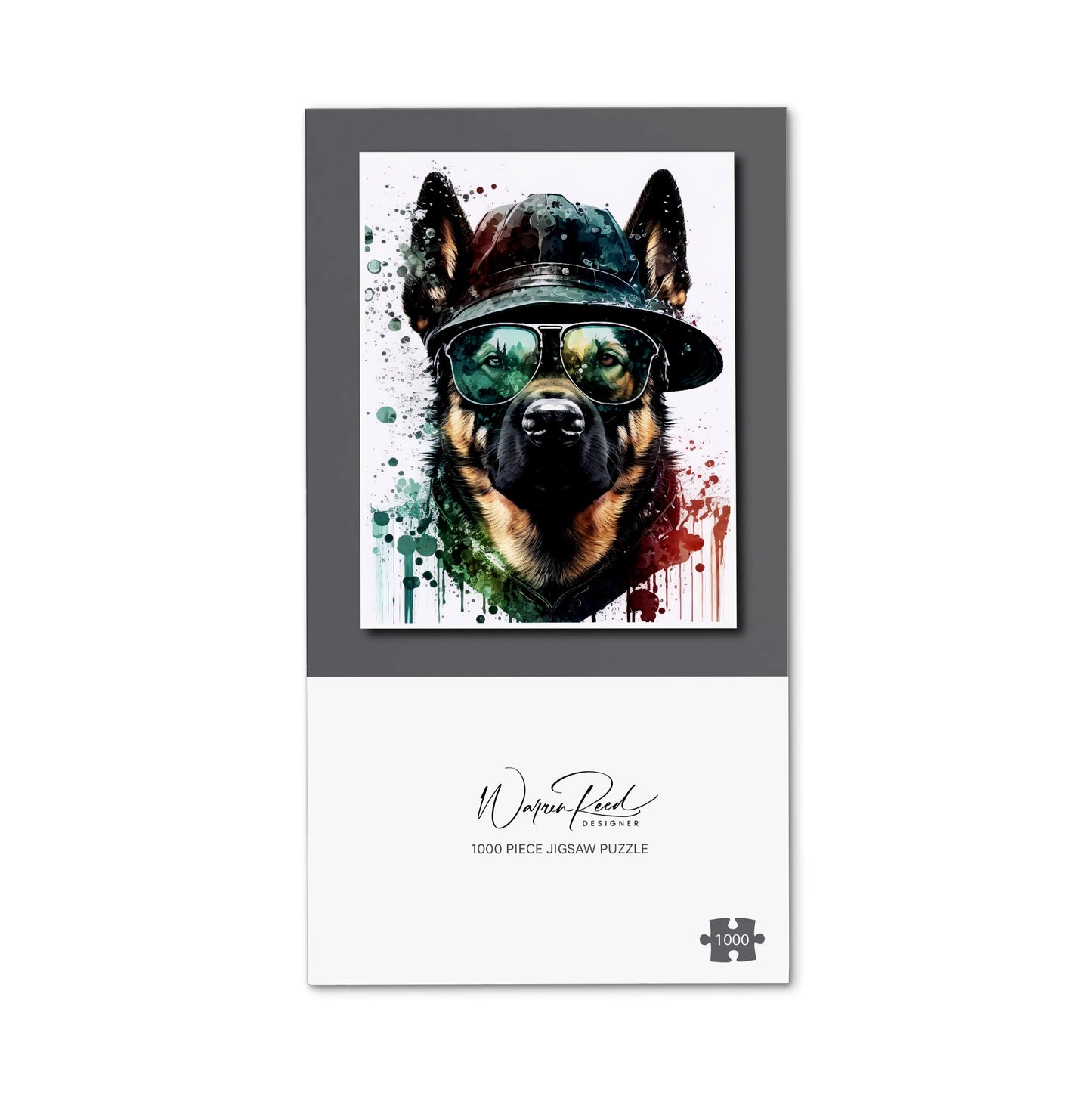 German Shepherd Splashart Jigsaw Puzzle