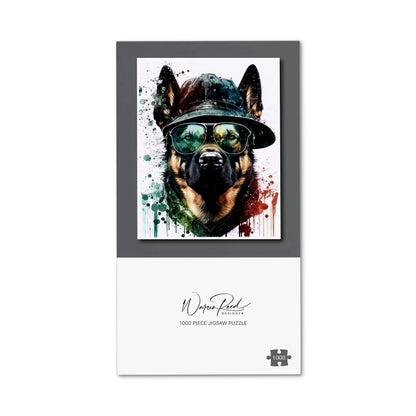 German Shepherd Splashart Jigsaw Puzzle