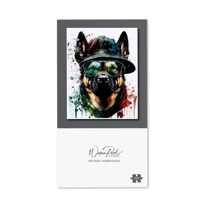 German Shepherd Splashart Jigsaw Puzzle
