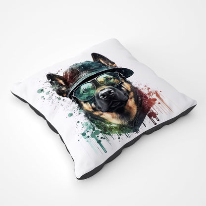 German Shepherd Splashart Pet Bed