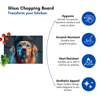 Golden Retriever Dog Chopping Board