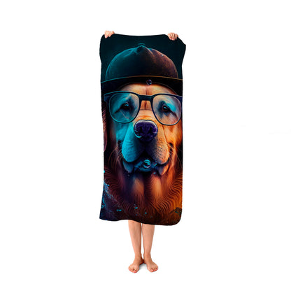 Golden Retriever Dog Beach Towel