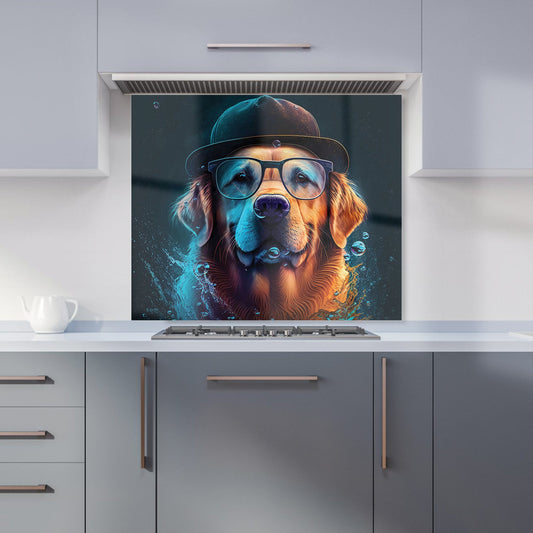 Golden Retriever Dog Kitchen Splashback