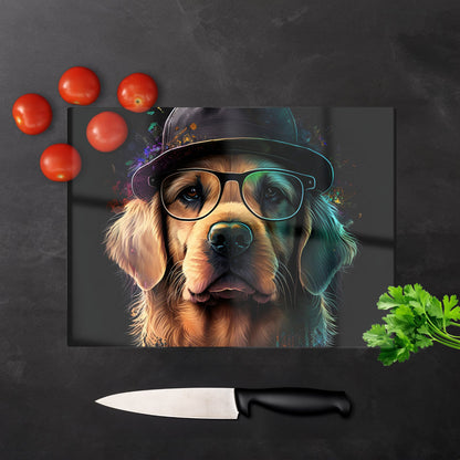 Golden Retriever Dog Splashart Chopping Board