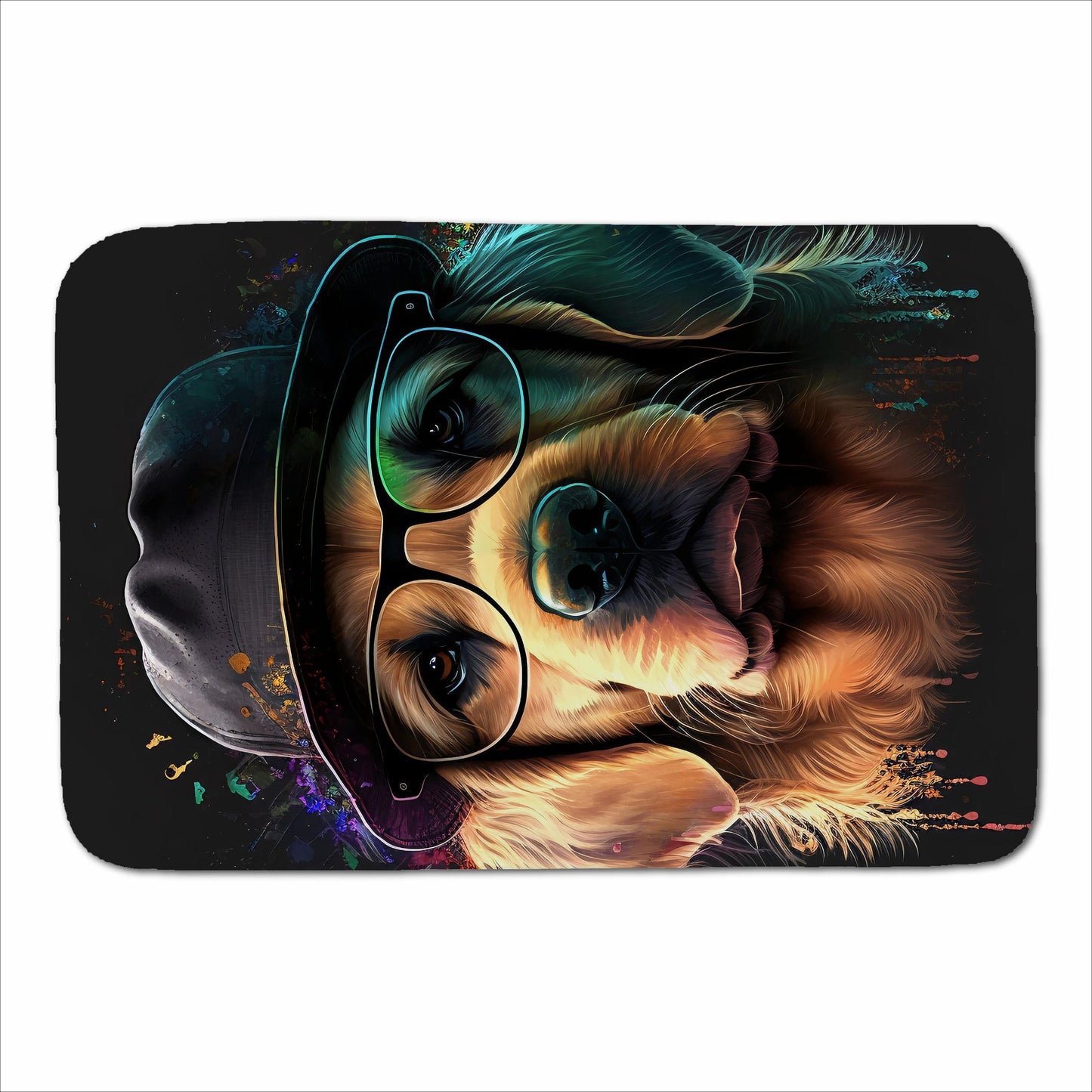 Golden Retriever Dog Splashart Sherpa Blanket