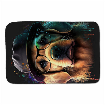 Golden Retriever Dog Splashart Sherpa Blanket