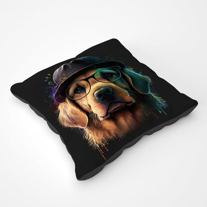 Golden Retriever Dog Splashart Pet Bed