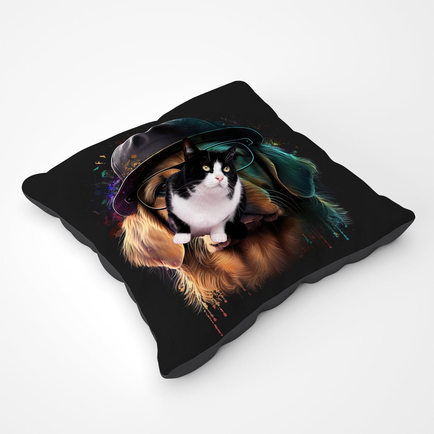 Golden Retriever Dog Splashart Pet Bed