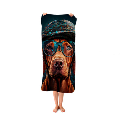 Hungarian Vizsla Dog Beach Towel